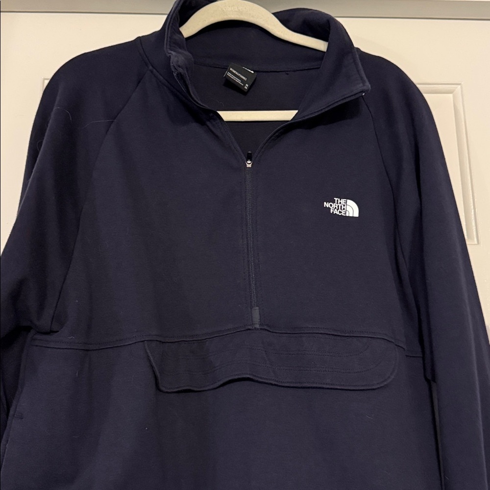 EUC The North Face Womens 1/2 Zip Pullover Sweatshirt Size XL Navy Blue - Picture 2 of 2